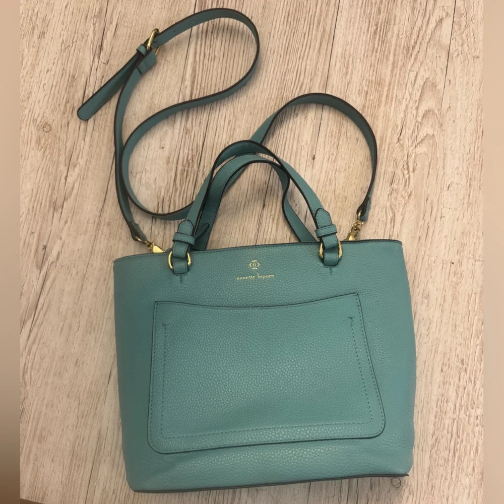 Nanette Lepore Baby Blue Crossbody Handbag Bag Purse
